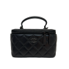 Chanel Top Handle So Black Small Vanity Lambskin